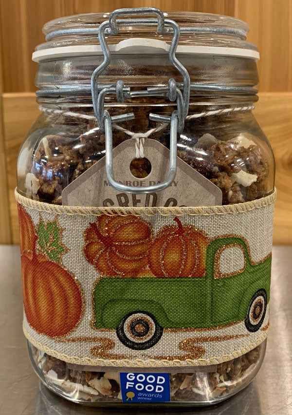 Fall & Thanksgiving Theme Gift Jar filled with Sacred Cow Granola